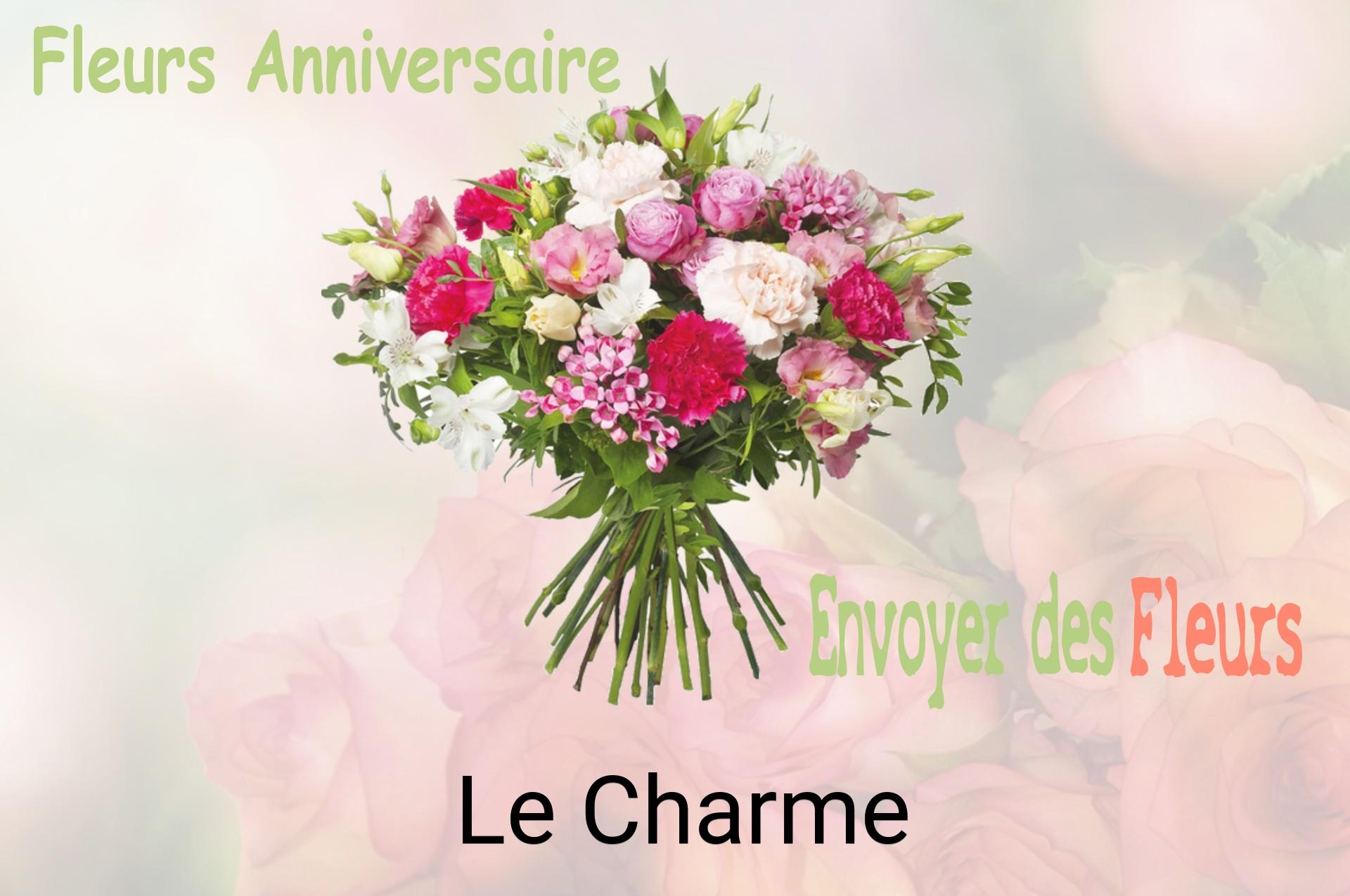 Bouquet de fleurs d’anniversaire livré à Le Charme