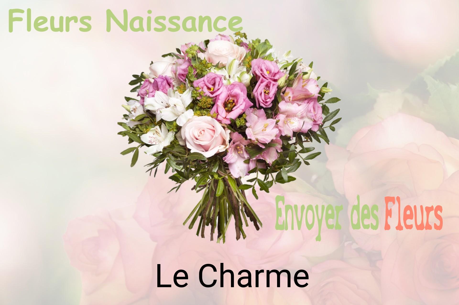Bouquet de fleurs de naissance livré à Le Charme
